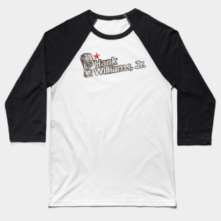 Hank Williams, Jr. - Vintage Microphone Baseball T-Shirt